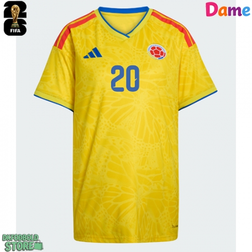 Colombia Juan Fernando Quintero #20 Replika Hjemmebanetrøje Dame VM 2026 Kortærmet